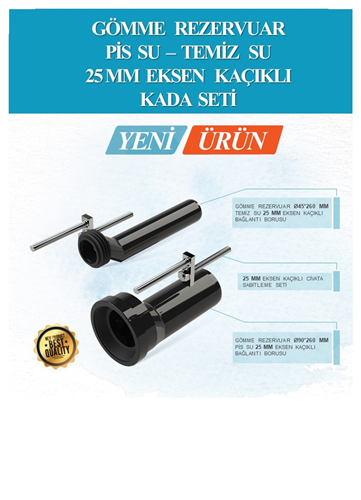 Eksantrik Asma Klozet Montaj Kiti 25 Mm Açık