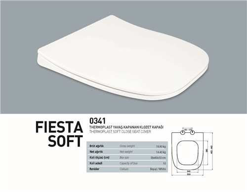 Nkp Fiesta Soft Yavaş Kapanan Klozet Kapak (Thermoplast)