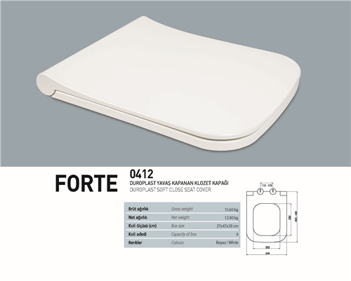 Nkp Forte Yavaş Kapanan Klozet Kapak (Duroplast)