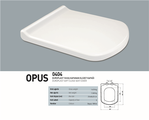 Nkp Opus Yavaş Kapanan Klozet Kapak (Duroplast)